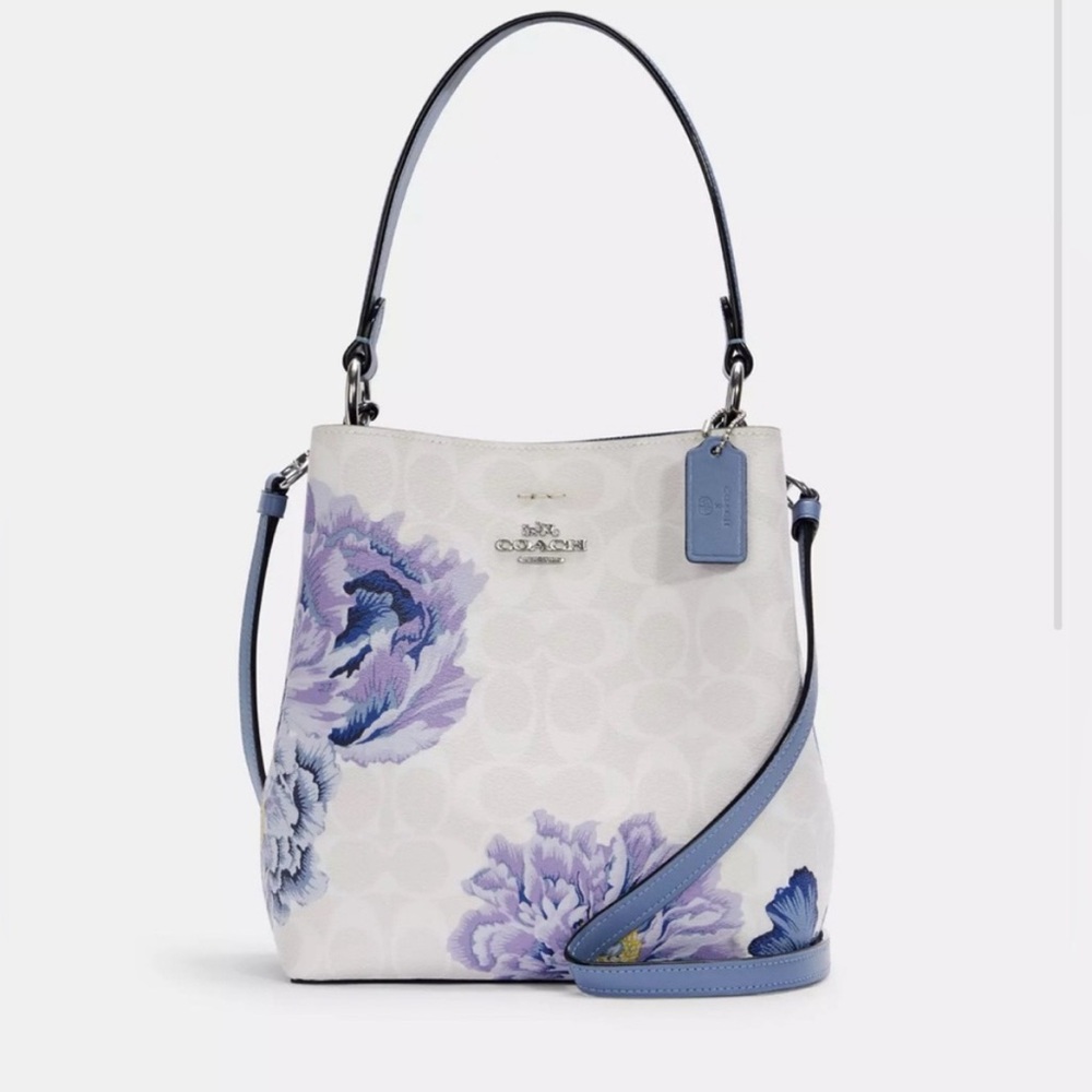Coach Small Town Bucket Bag In Signature Canvas With Kaffe Fassett Print